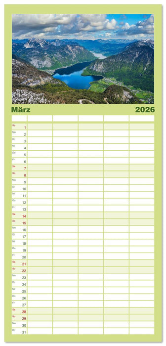 Traumziel Hallstatt in Österreich (CALVENDO Familienplaner 2026)