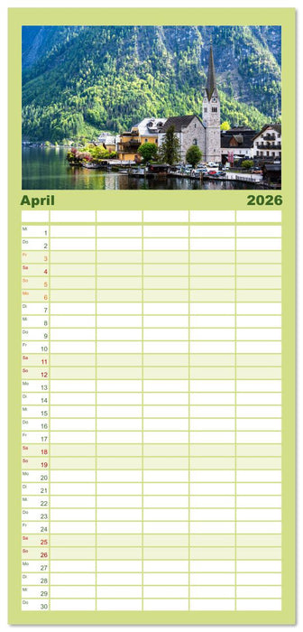 Traumziel Hallstatt in Österreich (CALVENDO Familienplaner 2026)