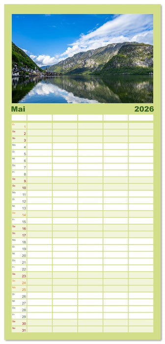 Traumziel Hallstatt in Österreich (CALVENDO Familienplaner 2026)