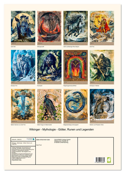 Wikinger - Mythologie - Götter, Runen und Legenden (CALVENDO Wandkalender 2026)
