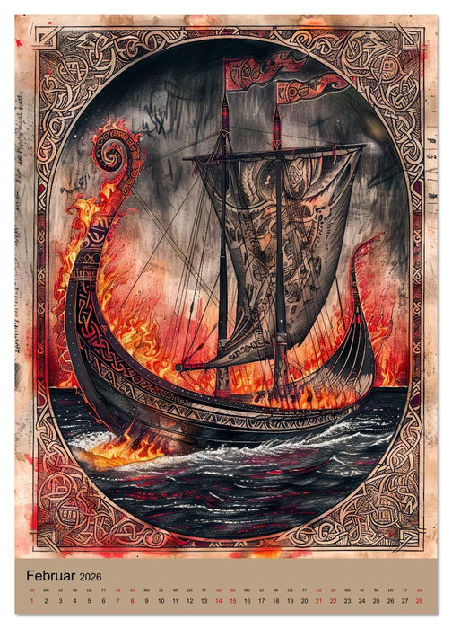 Wikinger - Mythologie - Götter, Runen und Legenden (CALVENDO Wandkalender 2026)
