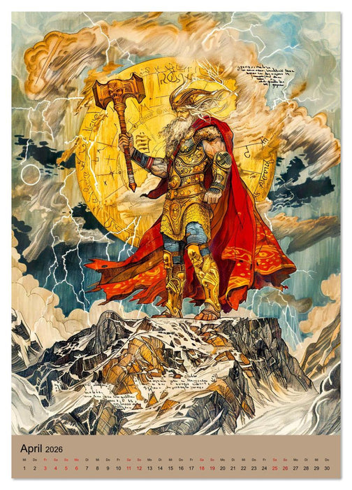 Wikinger - Mythologie - Götter, Runen und Legenden (CALVENDO Wandkalender 2026)