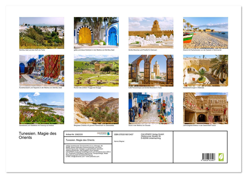 Tunesien. Magie des Orients (CALVENDO Wandkalender 2026)