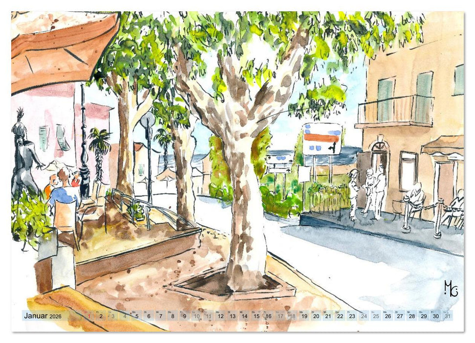 Isola d'Elba - Acquerelli (CALVENDO Wandkalender 2026)