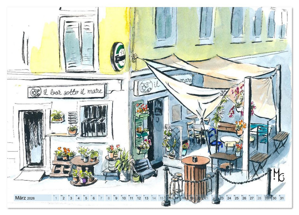 Isola d'Elba - Acquerelli (CALVENDO Wandkalender 2026)