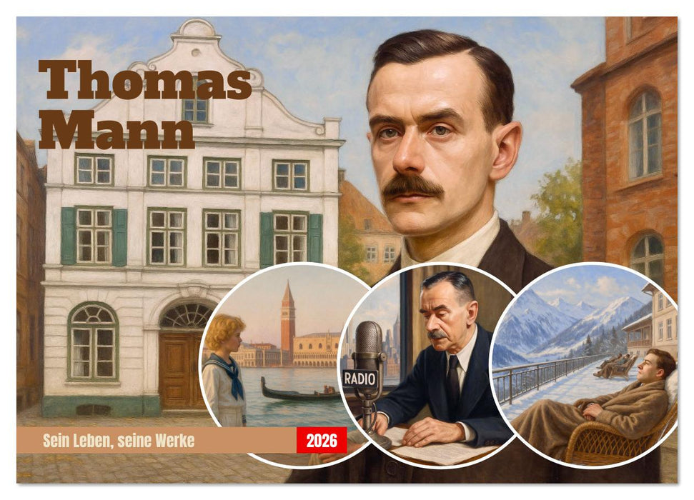 Thomas Mann. Sein Leben, seine Werke (CALVENDO Wandkalender 2026)