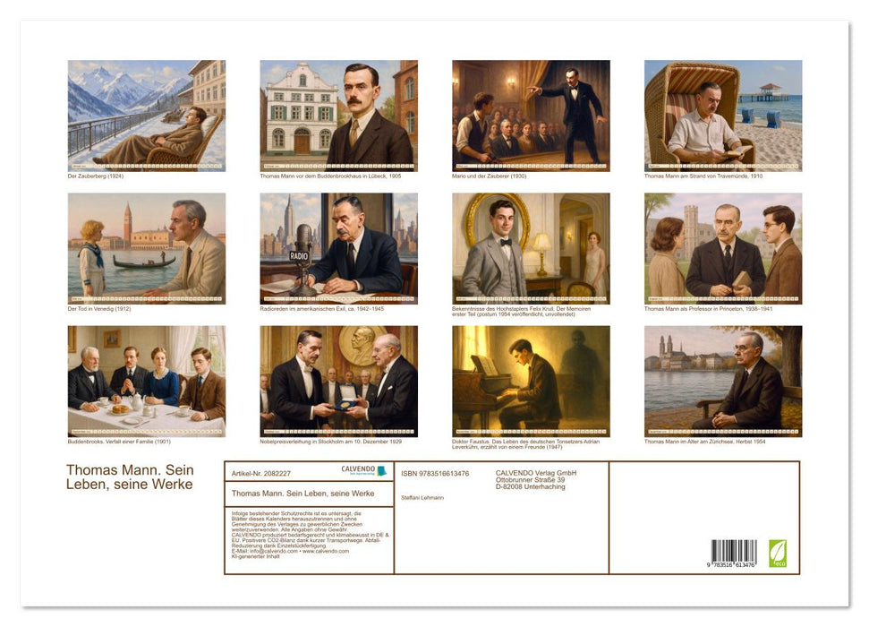 Thomas Mann. Sein Leben, seine Werke (CALVENDO Wandkalender 2026)