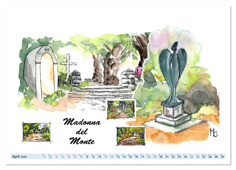 Isola d'Elba - Acquerelli (CALVENDO Premium Wandkalender 2026)