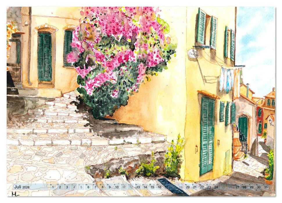 Isola d'Elba - Acquerelli (CALVENDO Premium Wandkalender 2026)