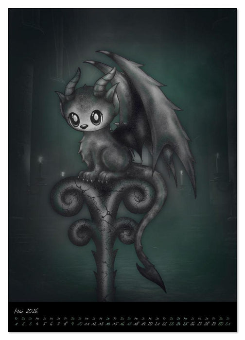 Gothic Fantasy Tiere (CALVENDO Wandkalender 2026)