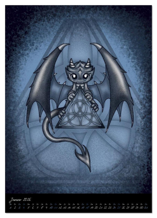 Gothic Fantasy Tiere (CALVENDO Premium Wandkalender 2026)