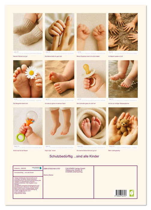 Schutzbedürftig ...sind alle Kinder (CALVENDO Wandkalender 2026)