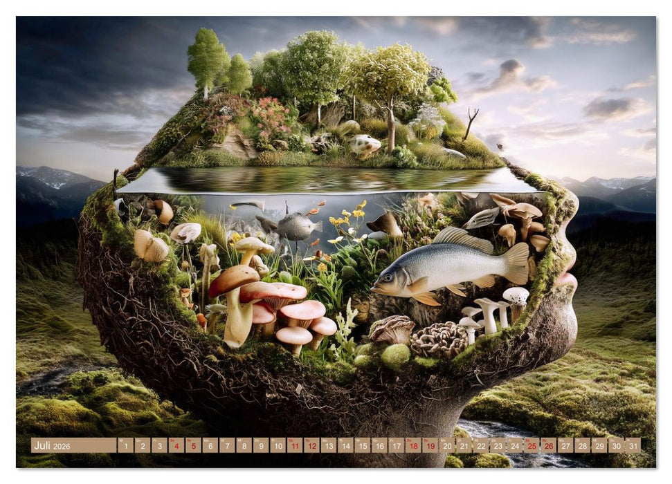 Fantastische Naturvisionen. Wo Gedanken zu Landschaften werden (CALVENDO Premium Wandkalender 2026)