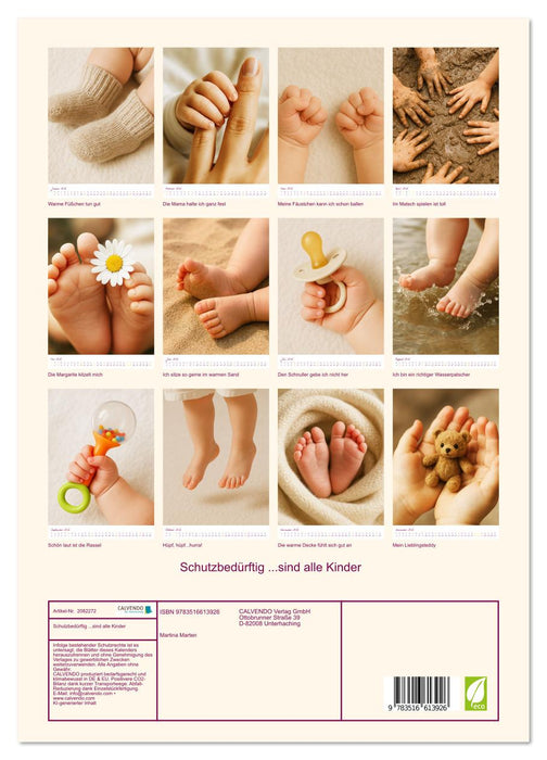 Schutzbedürftig ...sind alle Kinder (CALVENDO Premium Wandkalender 2026)