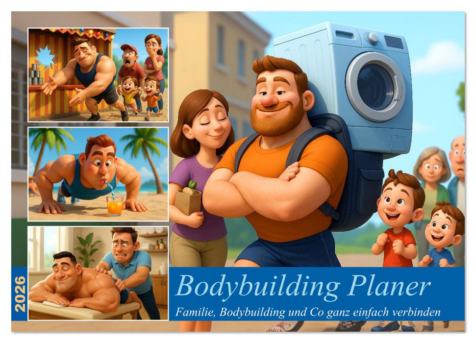 Bodybuilding Planer (CALVENDO Wandkalender 2026)
