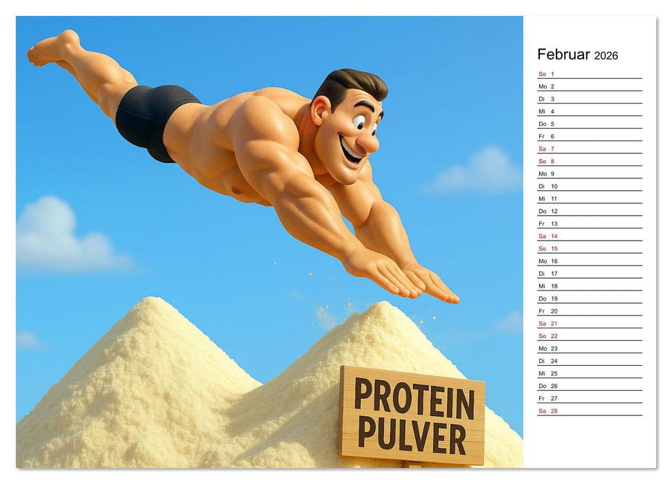 Bodybuilding Planer (CALVENDO Wandkalender 2026)