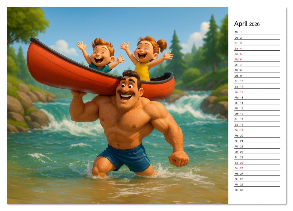 Bodybuilding Planer (CALVENDO Wandkalender 2026)