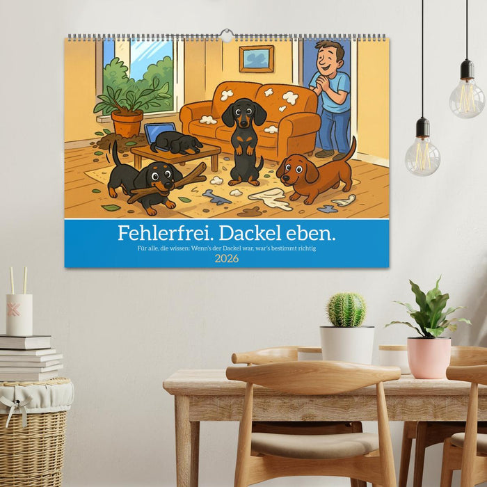 Fehlerfrei. Dackel eben. (CALVENDO Wandkalender 2026)