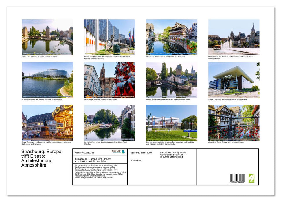 Strasbourg. Europa trifft Elsass: Architektur und Atmosphäre (CALVENDO Wandkalender 2026)