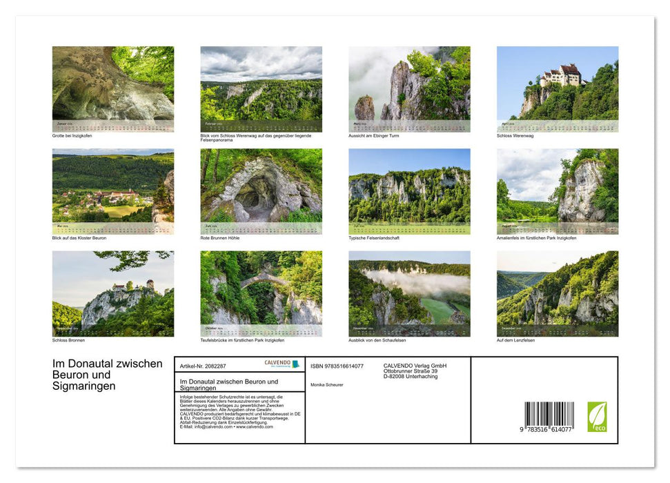 Im Donautal zwischen Beuron und Sigmaringen (CALVENDO Premium Wandkalender 2026)
