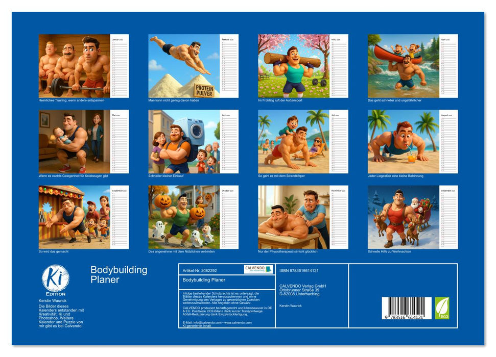 Bodybuilding Planer (CALVENDO Premium Wandkalender 2026)