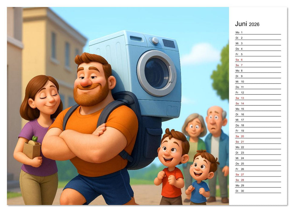 Bodybuilding Planer (CALVENDO Premium Wandkalender 2026)