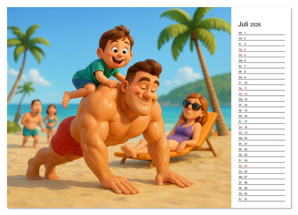 Bodybuilding Planer (CALVENDO Premium Wandkalender 2026)
