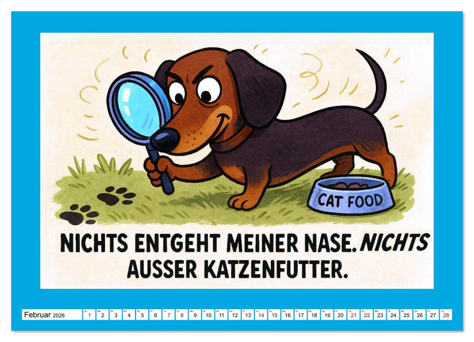 Fehlerfrei. Dackel eben. (CALVENDO Premium Wandkalender 2026)