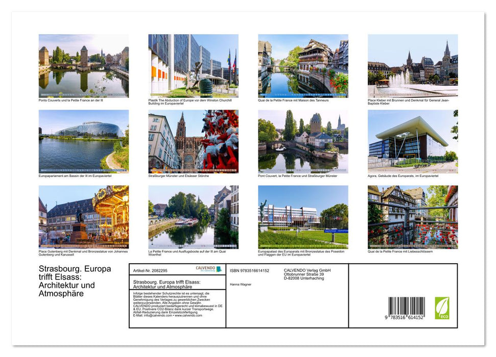 Strasbourg. Europa trifft Elsass: Architektur und Atmosphäre (CALVENDO Premium Wandkalender 2026)