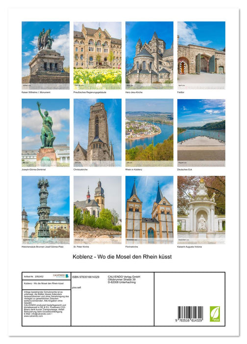 Koblenz - Wo die Mosel den Rhein küsst (CALVENDO Premium Wandkalender 2026)