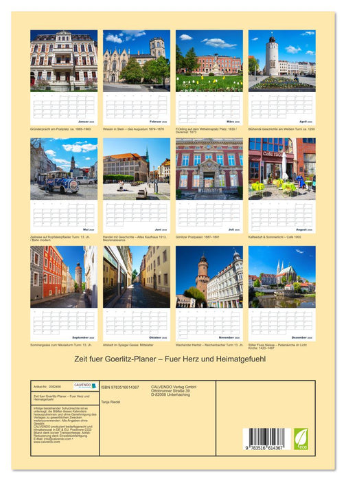 Zeit fuer Goerlitz-Planer – Fuer Herz und Heimatgefuehl (CALVENDO Premium Wandkalender 2026)