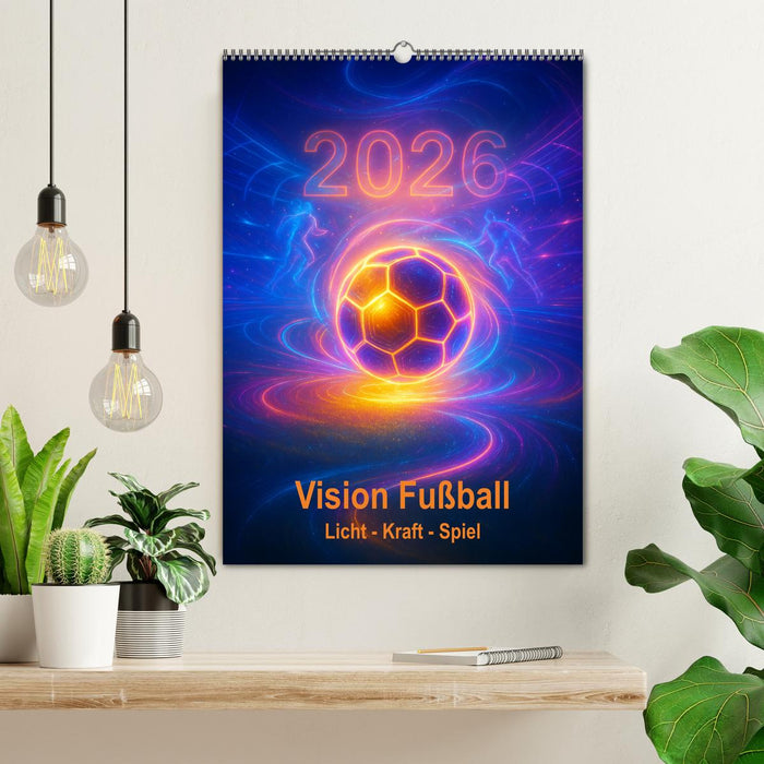 Vision Fußball Licht - Kraft - Spiel (CALVENDO Wandkalender 2026)