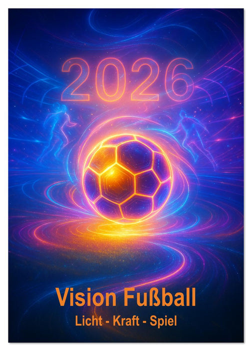 Vision Fußball Licht - Kraft - Spiel (CALVENDO Wandkalender 2026)