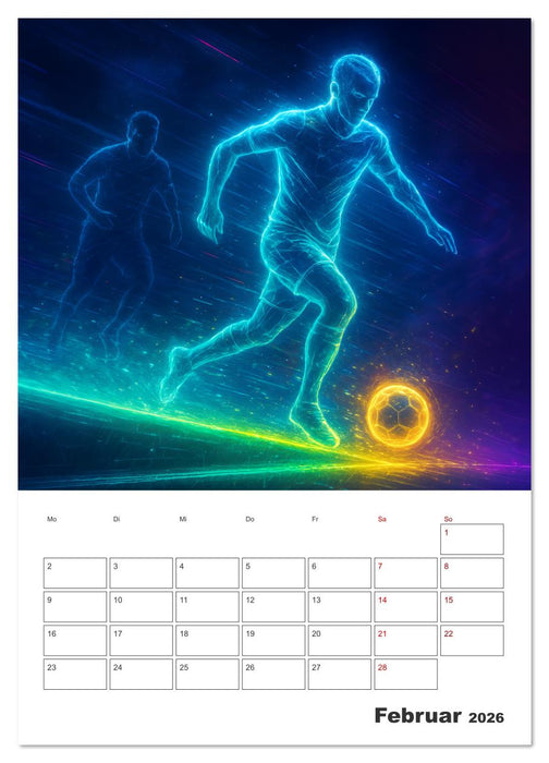 Vision Fußball Licht - Kraft - Spiel (CALVENDO Wandkalender 2026)