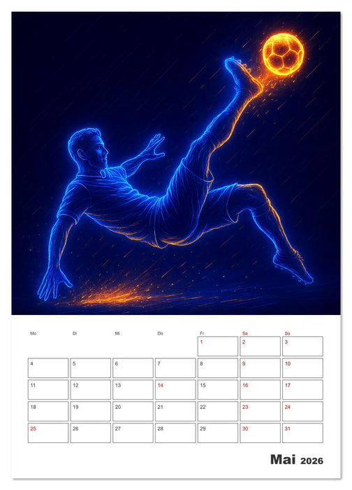 Vision Fußball Licht - Kraft - Spiel (CALVENDO Wandkalender 2026)