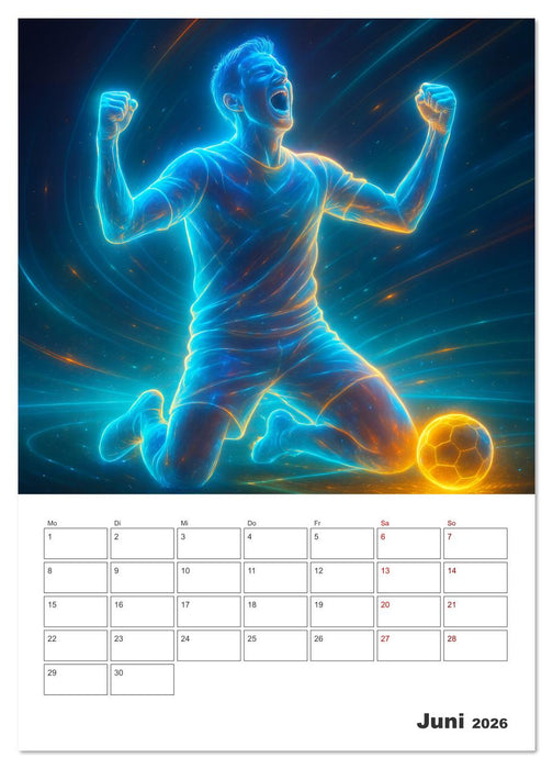 Vision Fußball Licht - Kraft - Spiel (CALVENDO Wandkalender 2026)