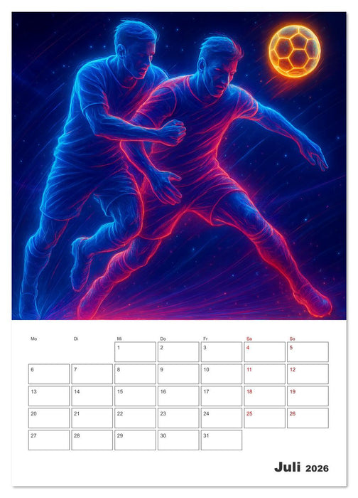 Vision Fußball Licht - Kraft - Spiel (CALVENDO Premium Wandkalender 2026)