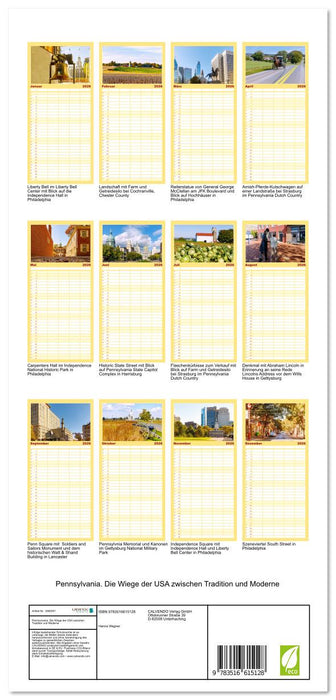 Pennsylvania. Die Wiege der USA zwischen Tradition und Moderne (CALVENDO Familienplaner 2026)