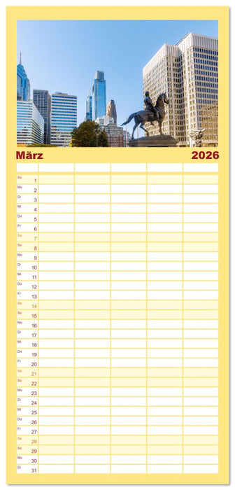 Pennsylvania. Die Wiege der USA zwischen Tradition und Moderne (CALVENDO Familienplaner 2026)