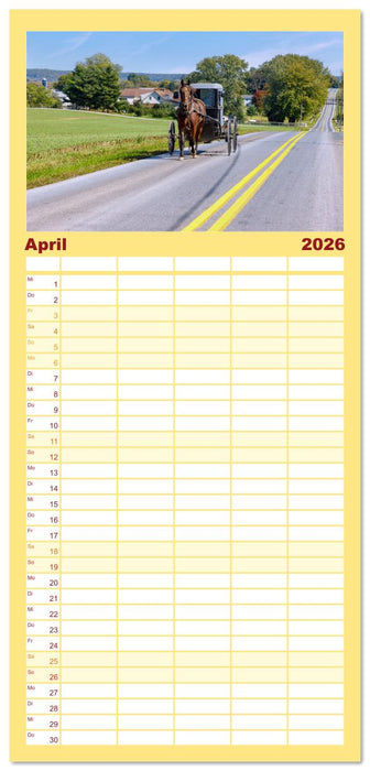 Pennsylvania. Die Wiege der USA zwischen Tradition und Moderne (CALVENDO Familienplaner 2026)