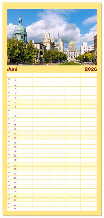 Pennsylvania. Die Wiege der USA zwischen Tradition und Moderne (CALVENDO Familienplaner 2026)