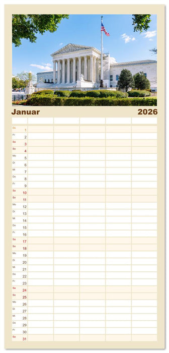 Washington, D.C., Hauptstadtzauber der USA (CALVENDO Familienplaner 2026)