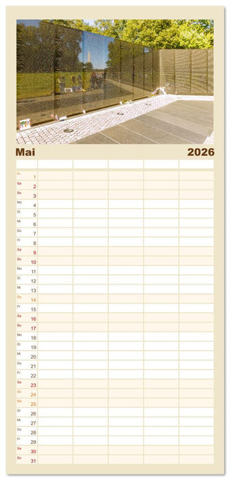 Washington, D.C., Hauptstadtzauber der USA (CALVENDO Familienplaner 2026)