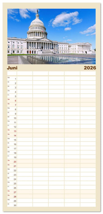 Washington, D.C., Hauptstadtzauber der USA (CALVENDO Familienplaner 2026)