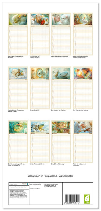 Willkommen im Fantasieland - Märchenbilder (CALVENDO Familienplaner 2026)