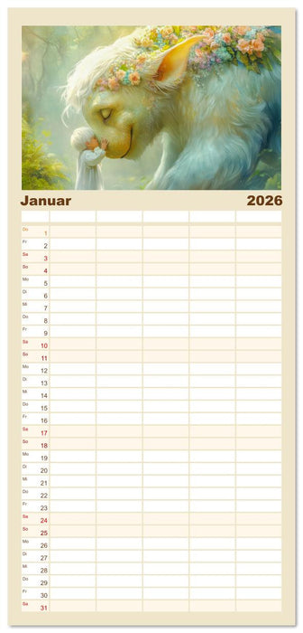 Willkommen im Fantasieland - Märchenbilder (CALVENDO Familienplaner 2026)