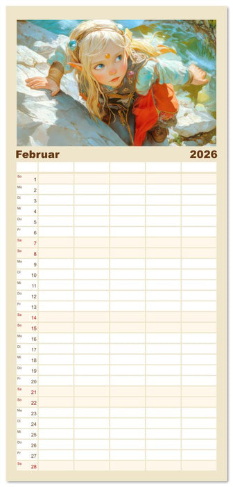 Willkommen im Fantasieland - Märchenbilder (CALVENDO Familienplaner 2026)