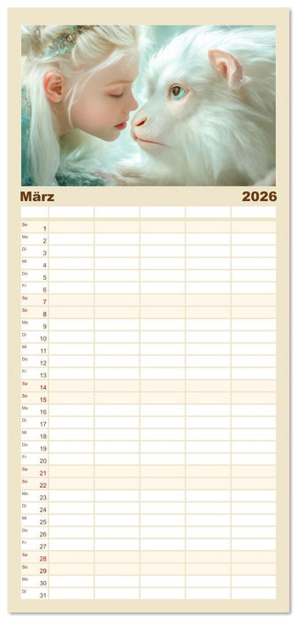 Willkommen im Fantasieland - Märchenbilder (CALVENDO Familienplaner 2026)