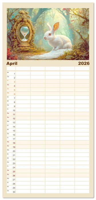 Willkommen im Fantasieland - Märchenbilder (CALVENDO Familienplaner 2026)