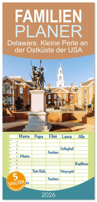 Delaware. Kleine Perle an der Ostküste der USA (CALVENDO Familienplaner 2026)